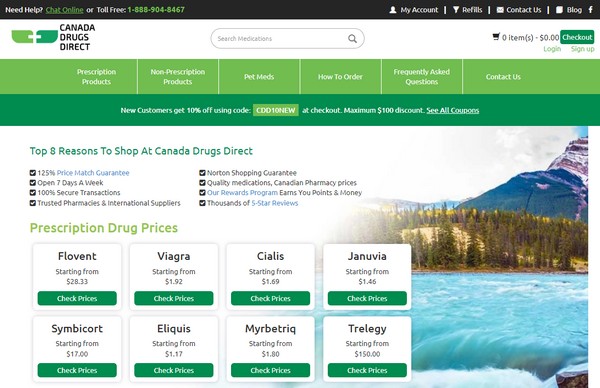 Canada Drugs Direct website